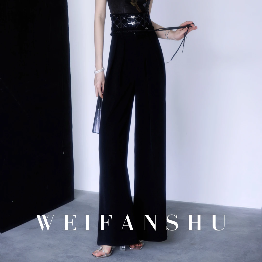 WEIFANSHU/魏凡舒半夏吟鱼骨国风裤