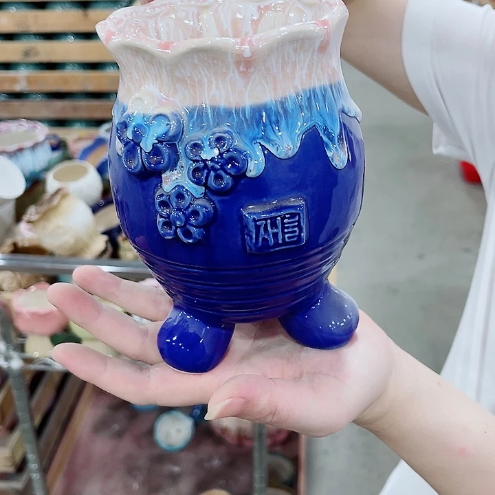 有孔，凑10元包邮陶瓷花盆发货！