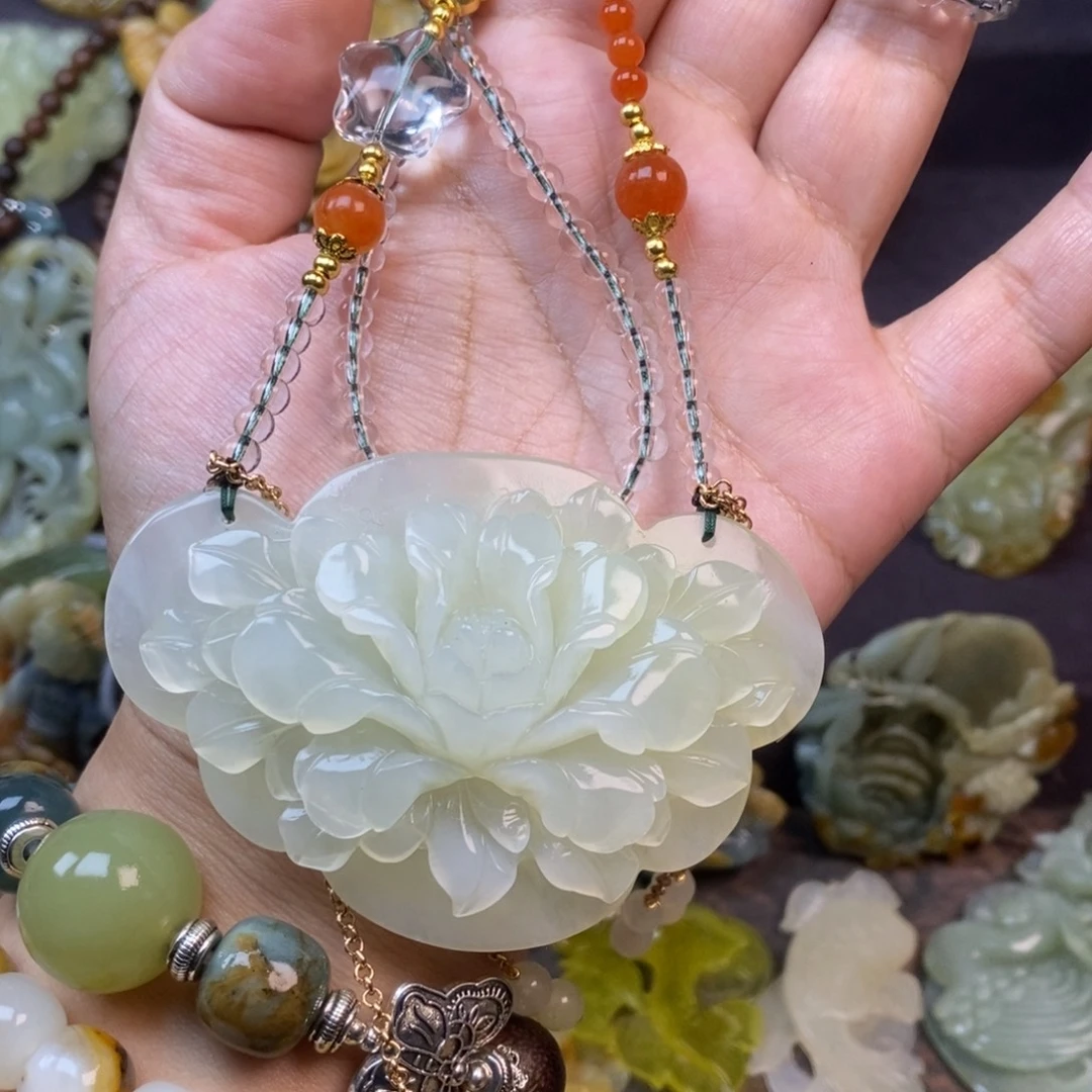 蛇纹石玉未镶嵌吊坠(赠链)