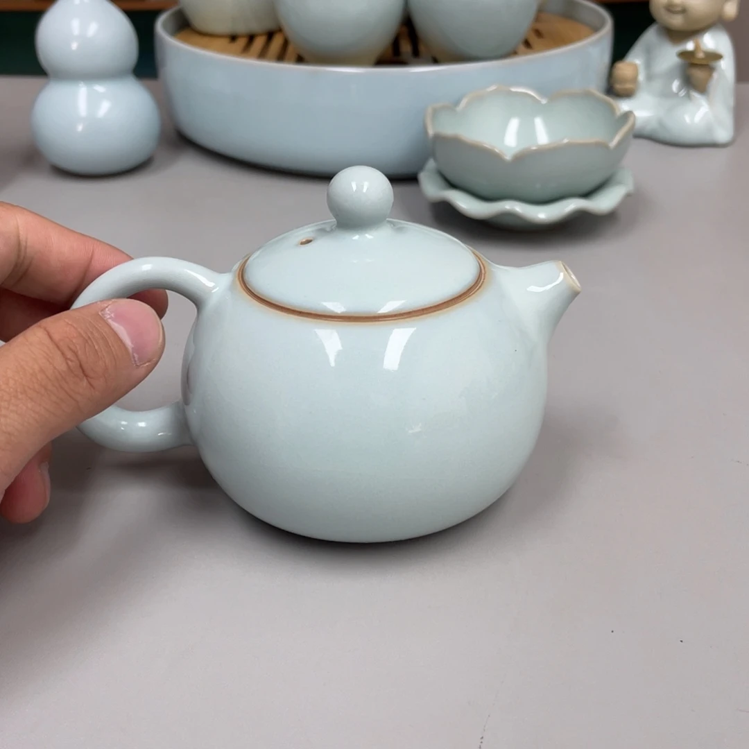 诺***无瓷天青色瑕张君老师西施壶