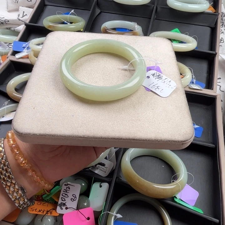 未镶嵌手镯和田玉玲珑美镯58.5