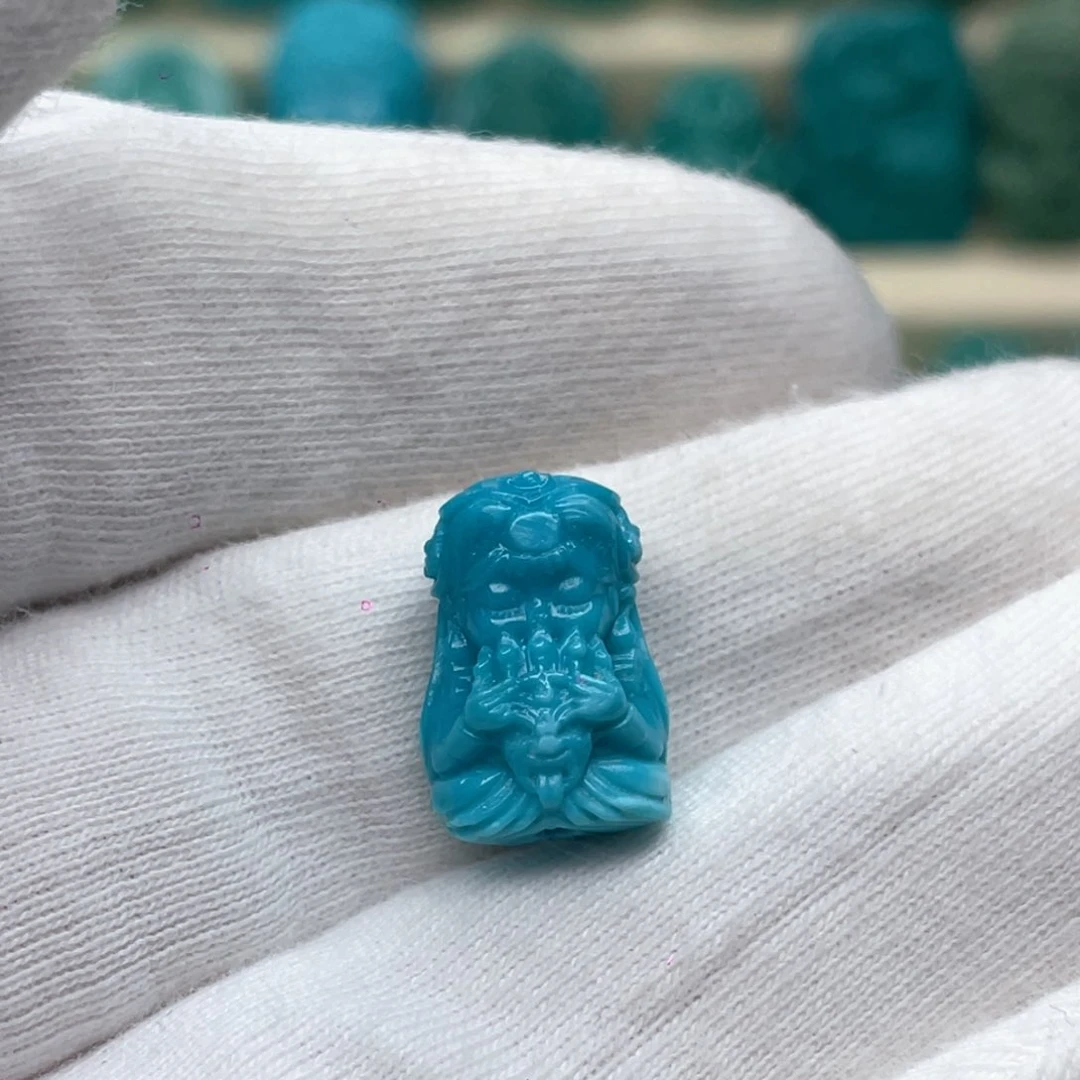 绿松石未镶嵌颈饰卡9.8-14.5-7.6