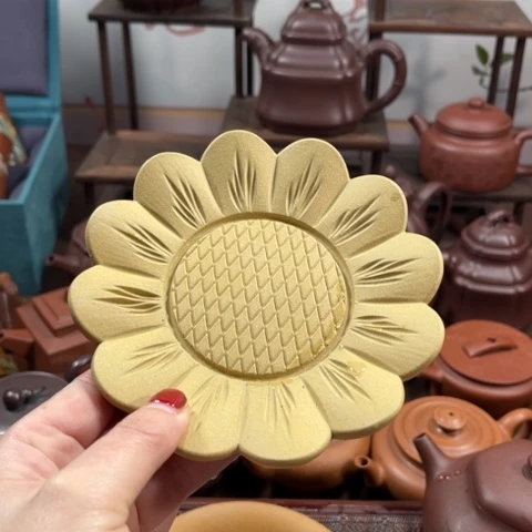 紫泥茶壶一**干原矿黄段壶承