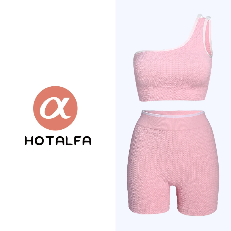 【粉色套装】透气瑜伽服背心短裤套装女防震运动文胸健身美背带胸垫