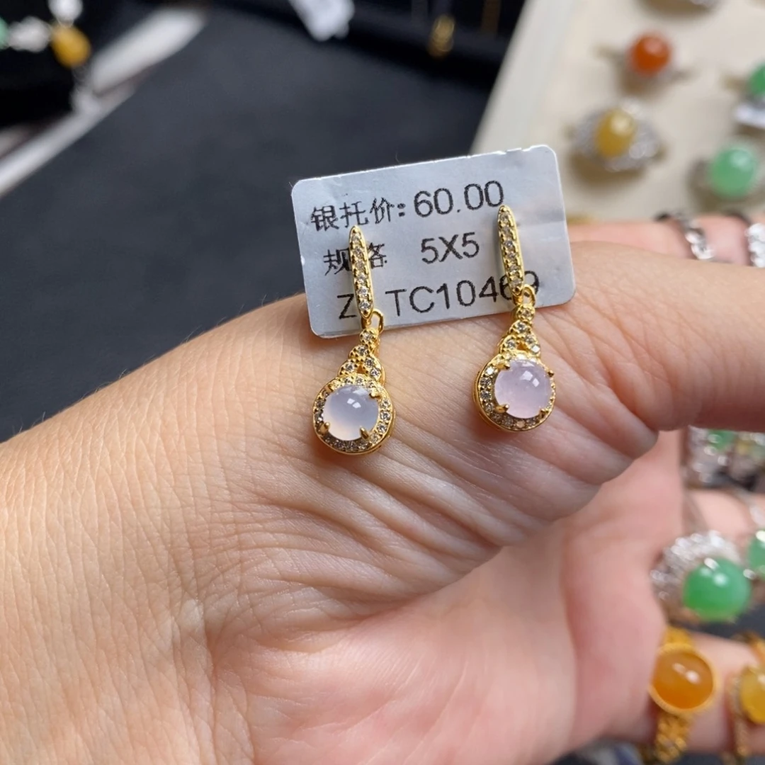 翡翠戒指银S925镶嵌