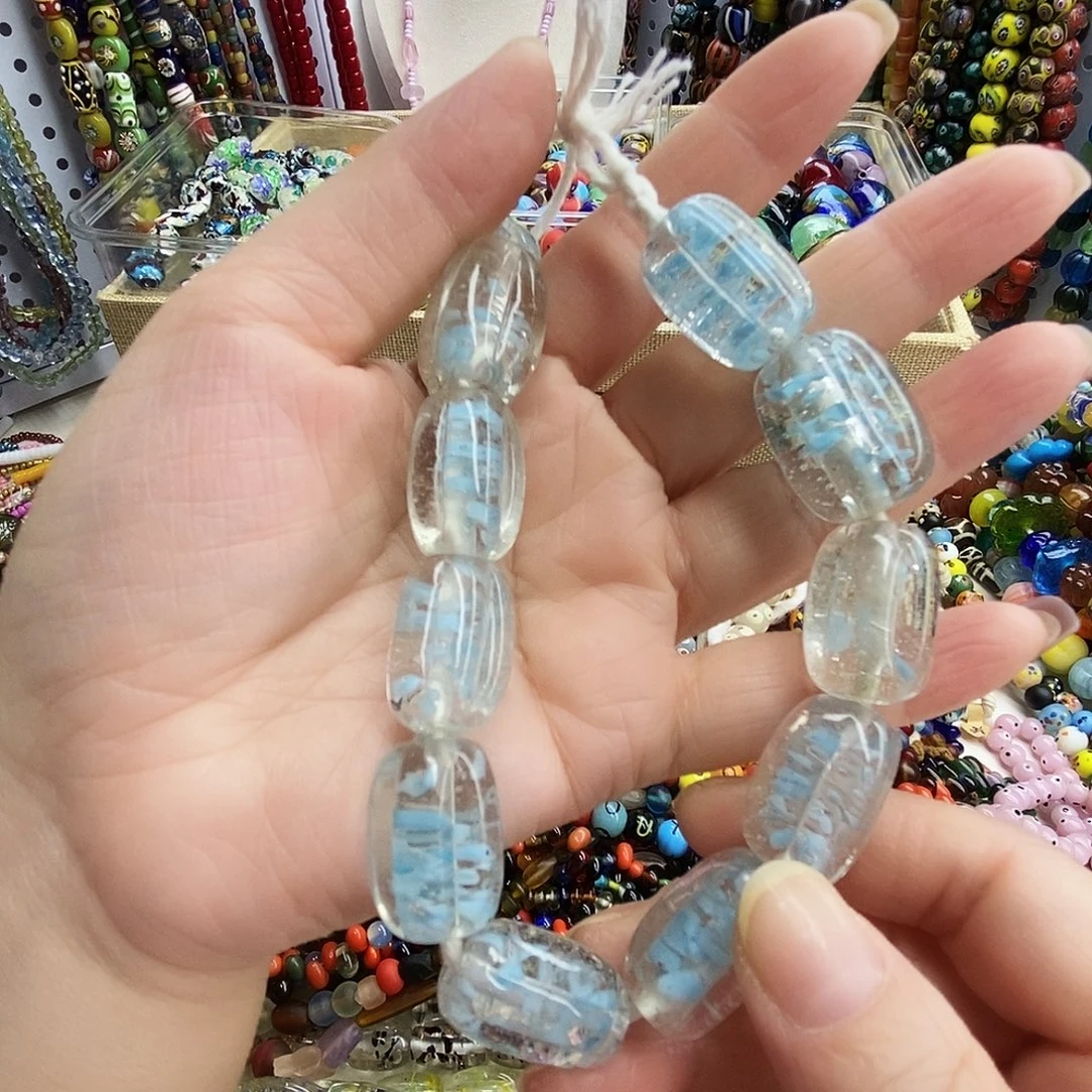 颈饰琉璃尼泊尔半条，040