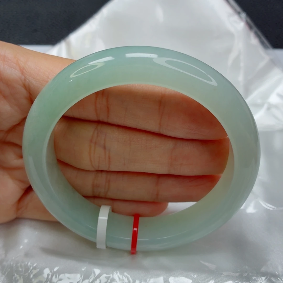 未镶嵌手镯翡翠老坑57圈胶润渐变葡萄肉016