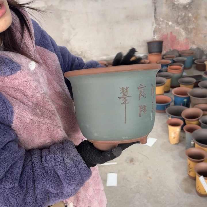 紫砂紫砂花盆口径