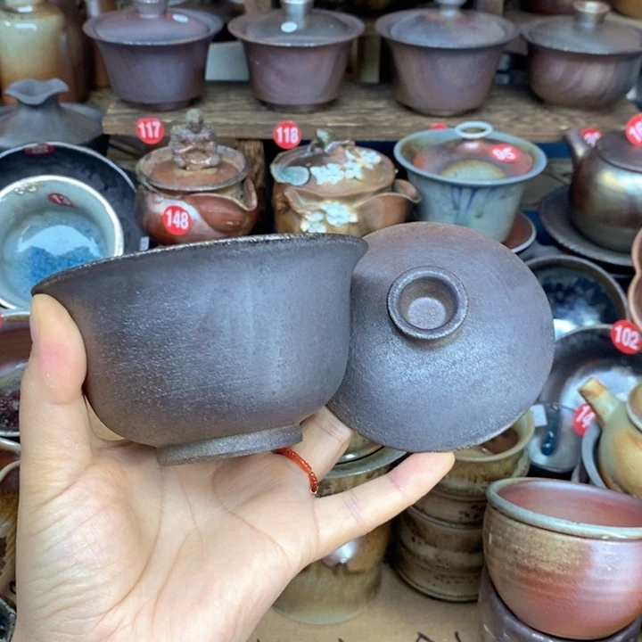 杯子精品柴烧手工茶器