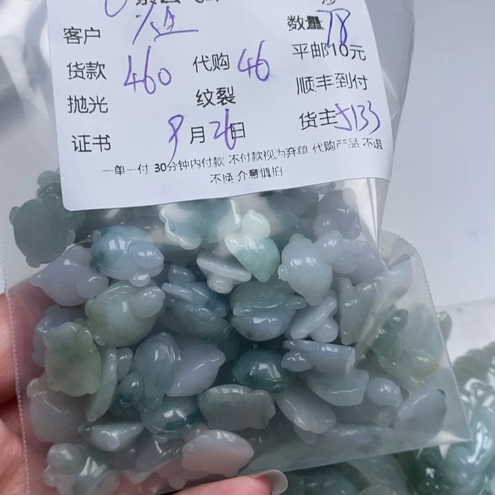 人***玉翡翠未镶嵌颈饰天然翡翠