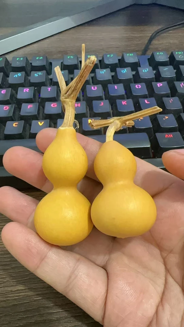 农户自产手工小葫芦挂件龙头手把件手捻装饰摆件