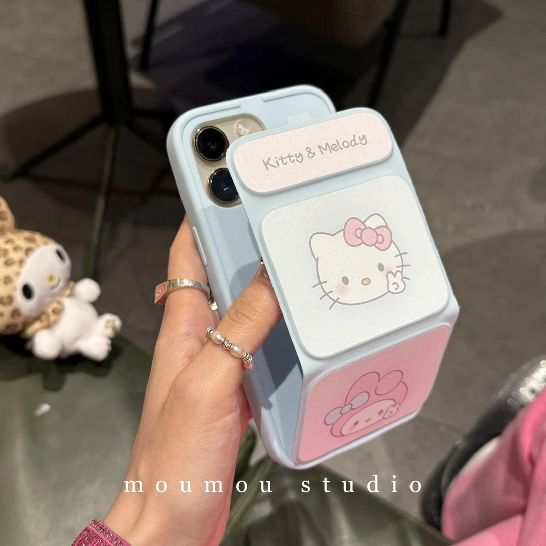 美乐蒂KT适用苹果17PROMAX手机壳16PRO/15/14/13折叠支架防摔套