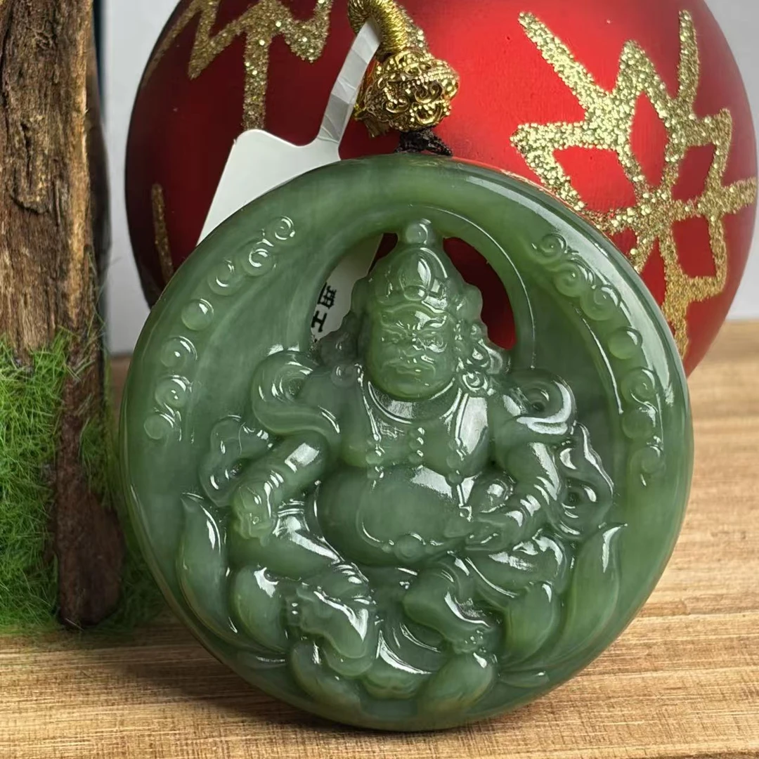 黄财神玉佩挂件D012