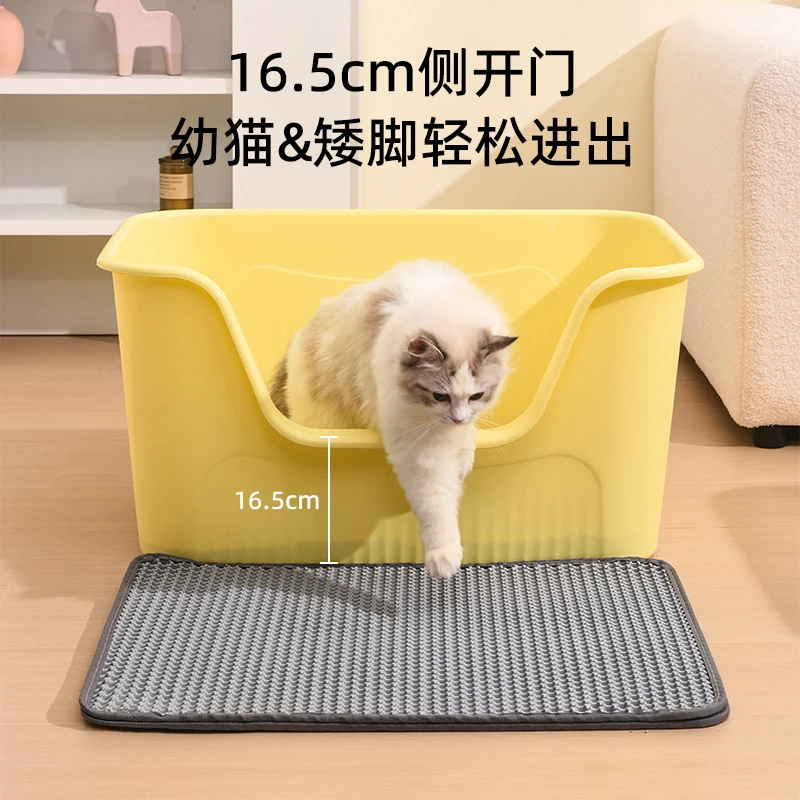宠物用品超大号开放式防外溅猫厕所大号猫沙盆子半封闭猫砂盆家用