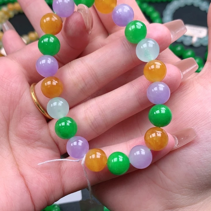 筱***阳缅料卡10手串 一物一证