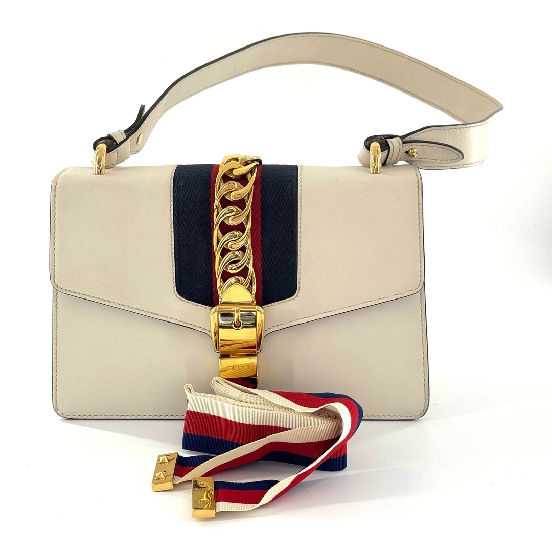 99新 GUCCI/古驰 Gucci古驰白色塞尔维亚 中号