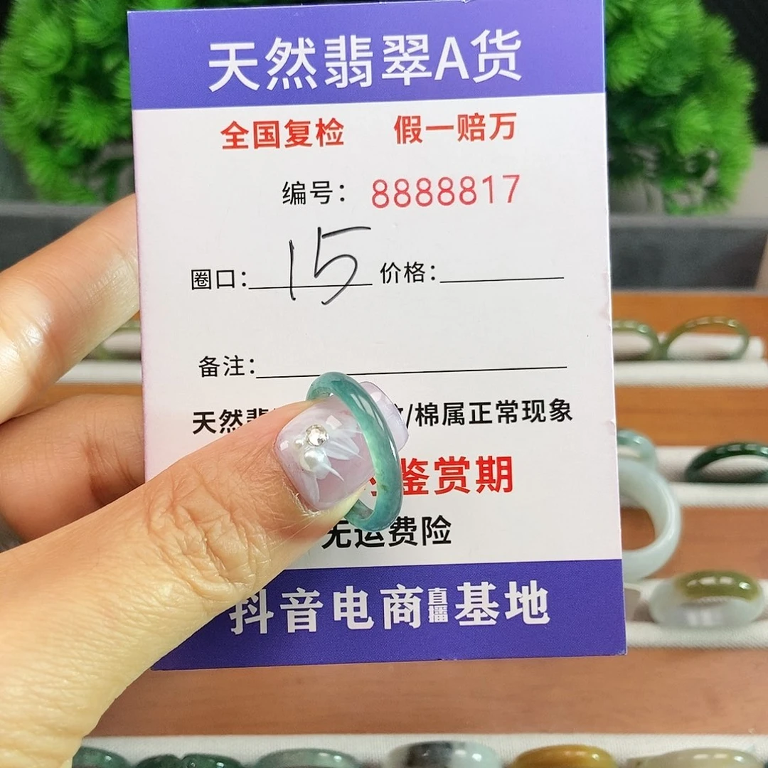 翡翠戒指未镶嵌8817......