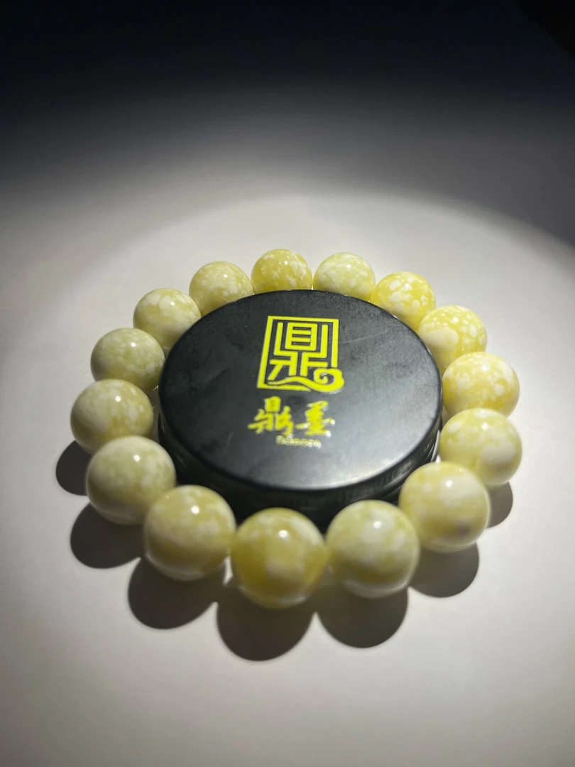 279号尺寸2.0白花千层雪正圆手串带标带3通带绳