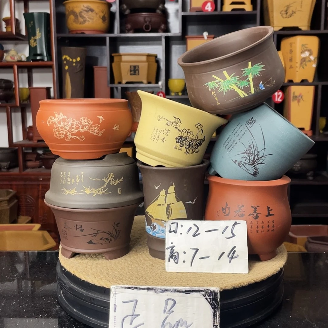 紫砂D-婉秋紫砂花盆