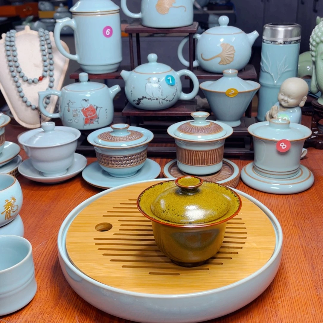 【闪购商品】河南原产地汝瓷厂，茶器，摆件福利专场