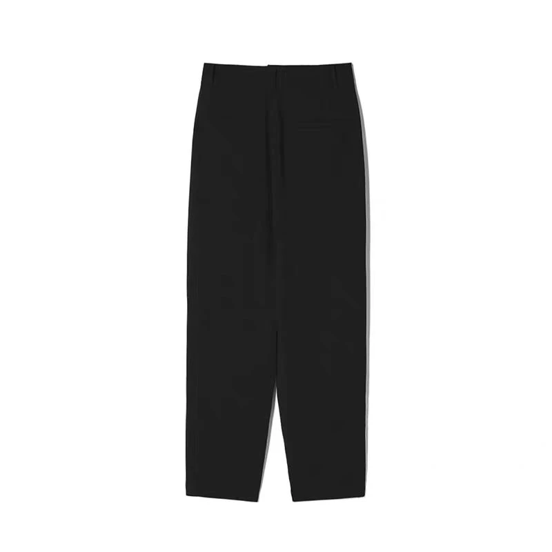 曼德诗M102308544-1新款醋酸时尚百搭九分裤