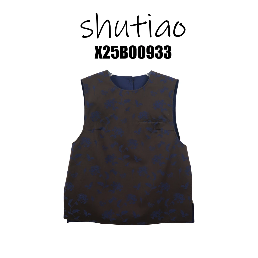 【SHUTIAO】2025夏季：新款小众设计款背心X25B00933