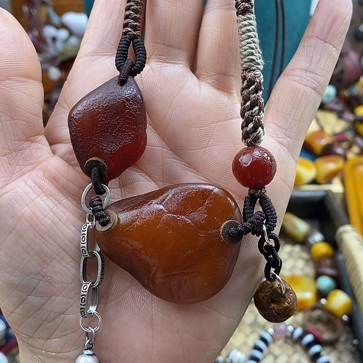 未镶嵌项链蜜蜡项链