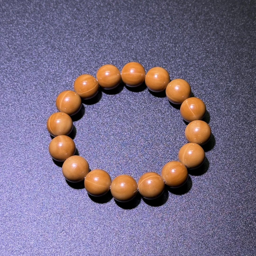 【D6814】猴头核桃圆珠手串15mm 左右龙岩料光珠全品