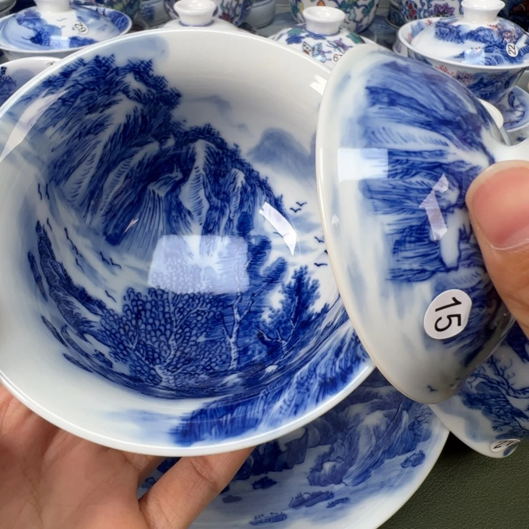 景德镇纯手工纯手绘茶具木木15