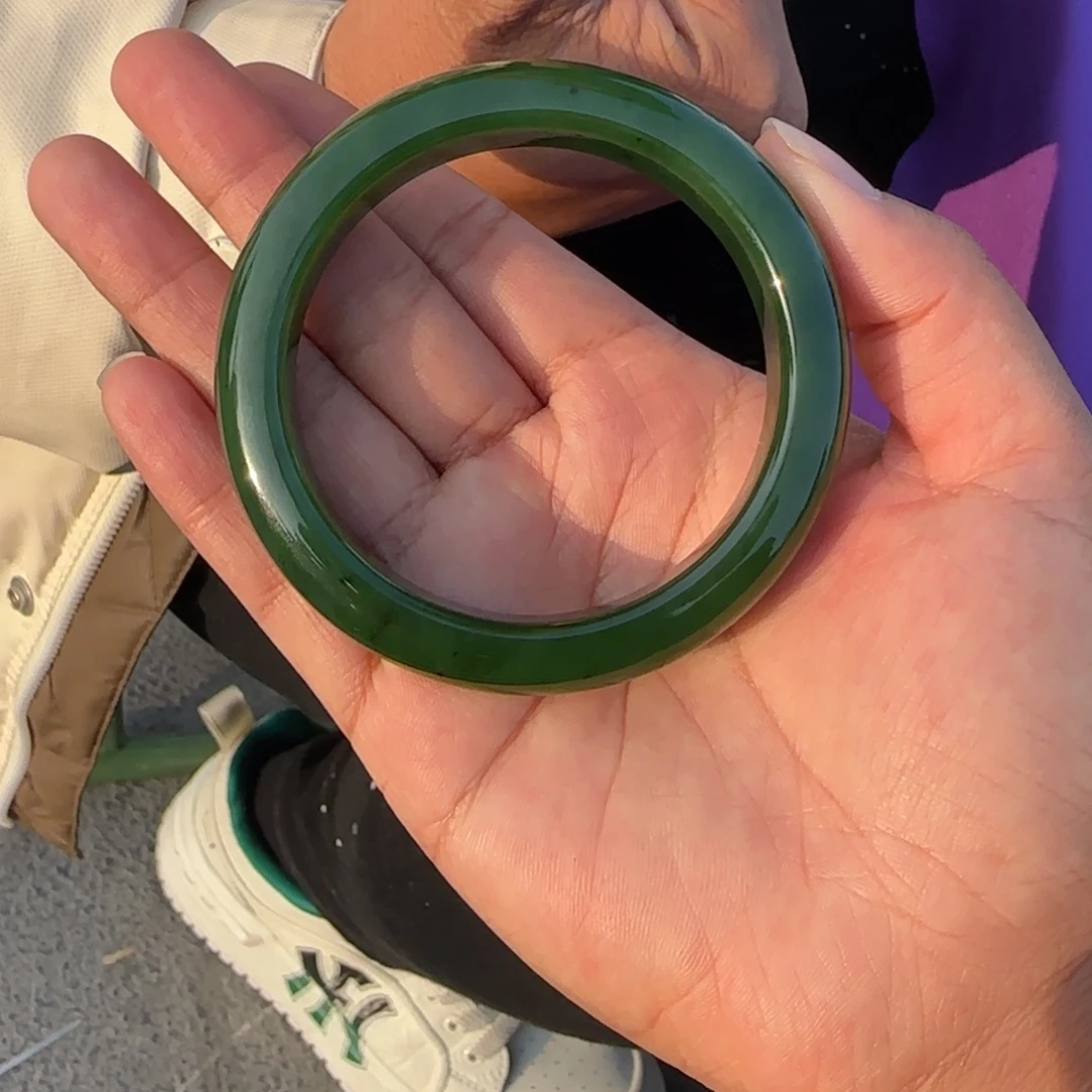 和田玉未镶嵌手镯拍下备注圈口