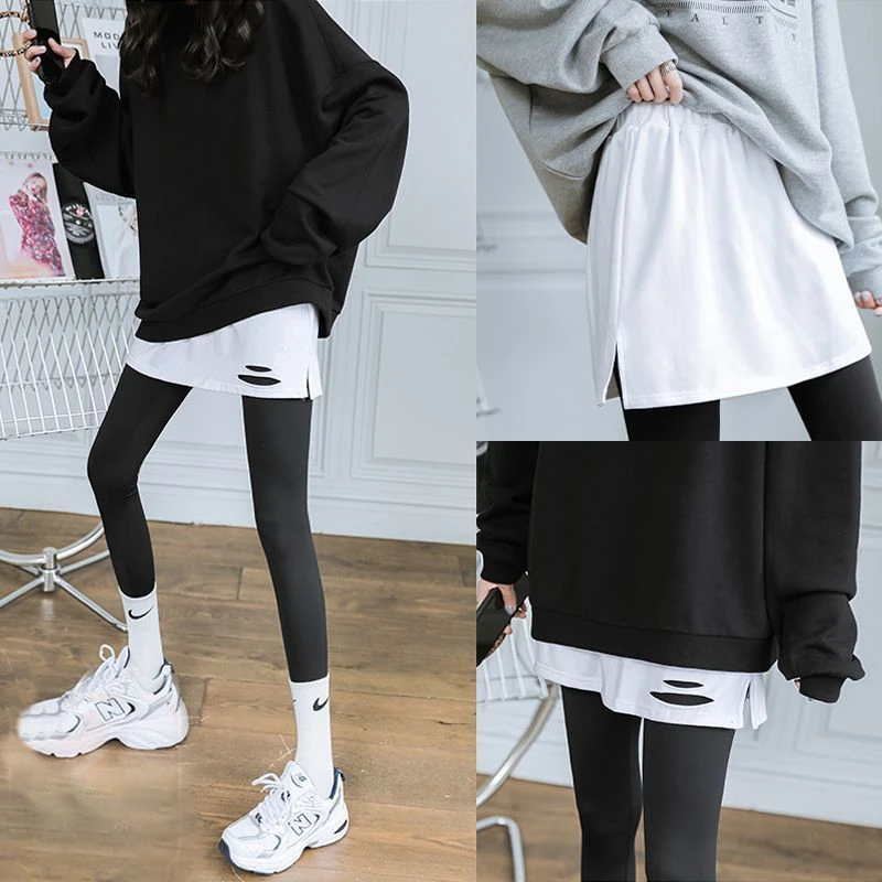 显瘦半身裙卫衣打底屁帘裙半身裙内搭叠穿防走光裙边遮屁帘子A611