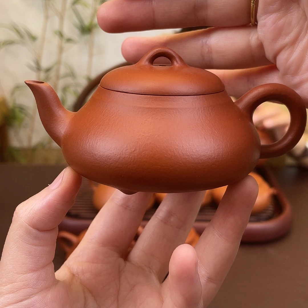 茶壶紫砂朱泥全手工汉棠130cc