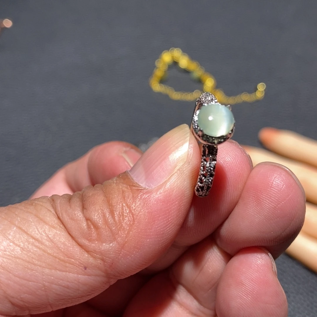 和田玉（碧玉）戒指未镶嵌