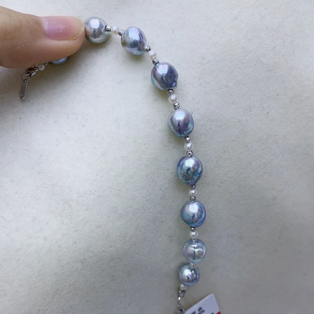 海水珍珠银S925镶嵌手绳