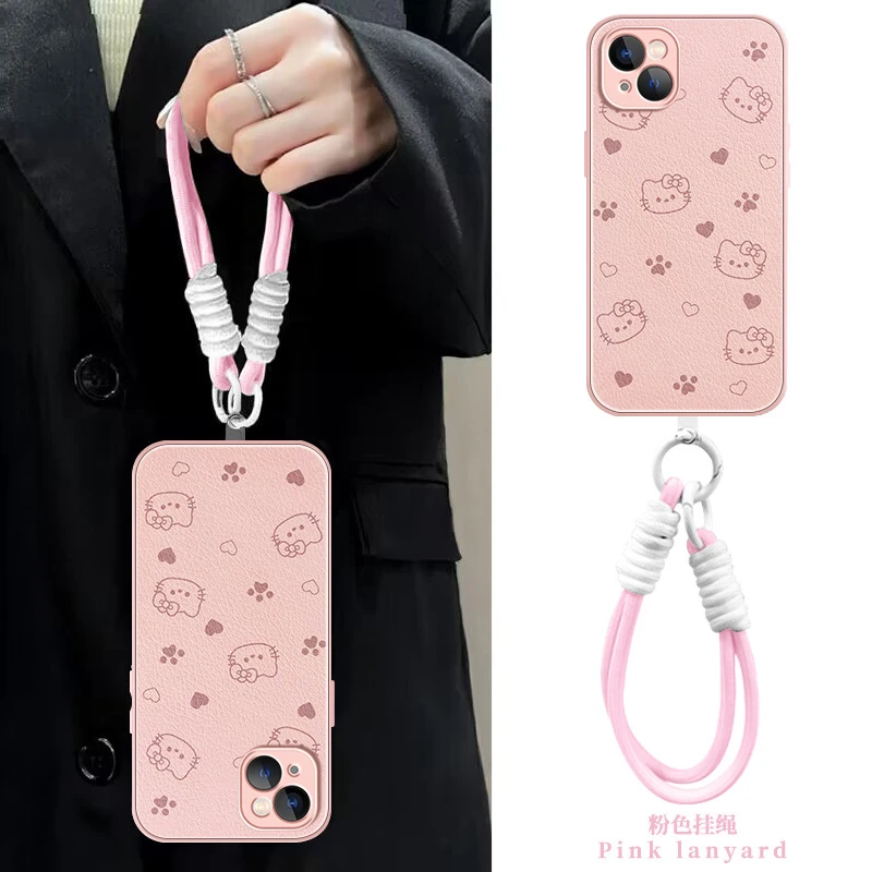 【苹果/华为/荣耀/OPPO/vivo/小米】猫爪KT猫液态小羊皮手机壳