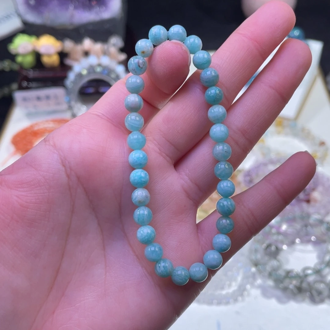 未镶嵌手链水晶老矿天河石6+