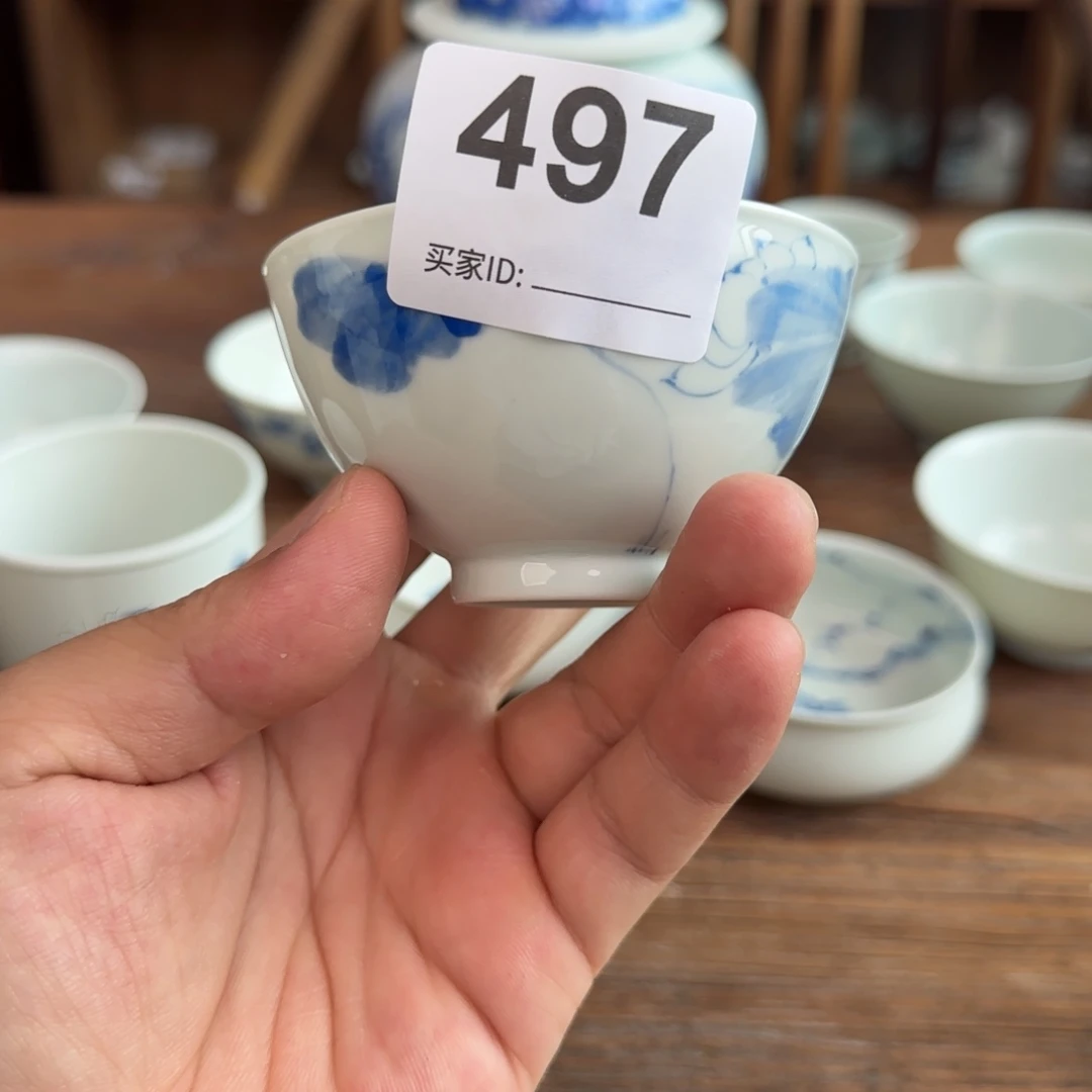 周***察一泓手作497荷花鱼主人杯