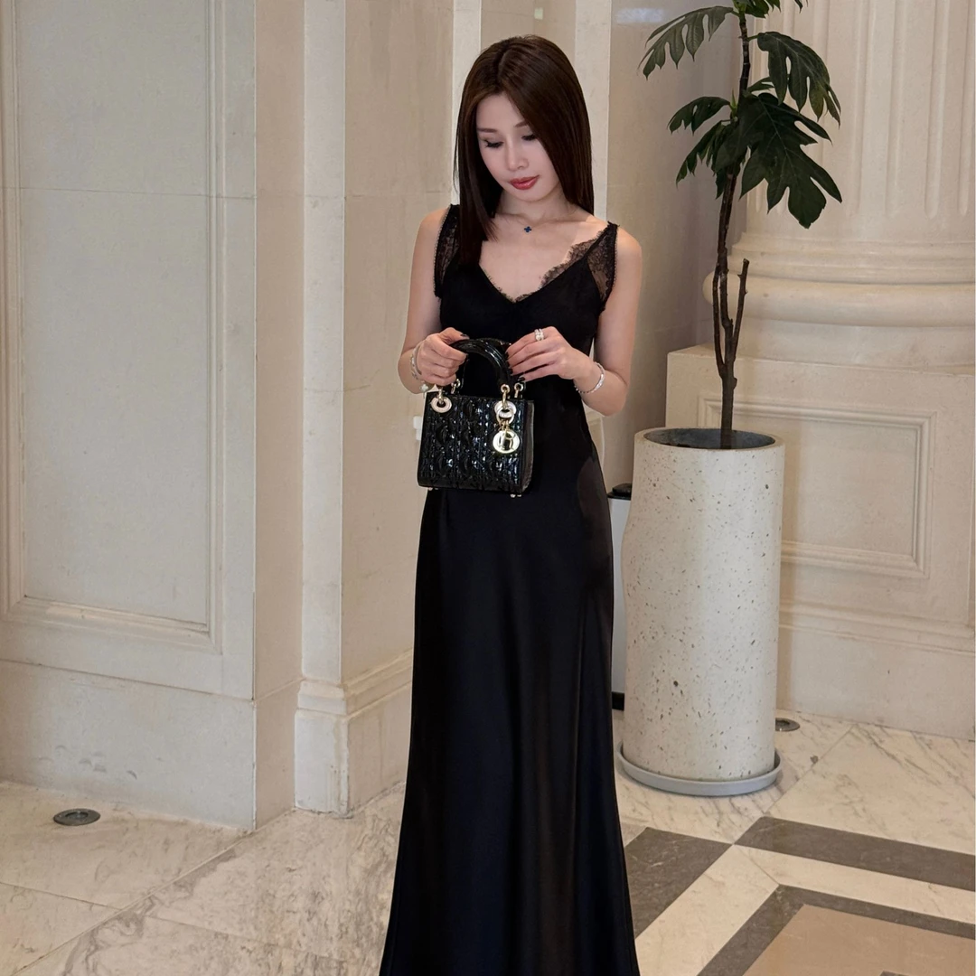 LUXURYMEMO【万能裙】醋酸气质高级感感吊带裙优雅气质百搭裙子花
