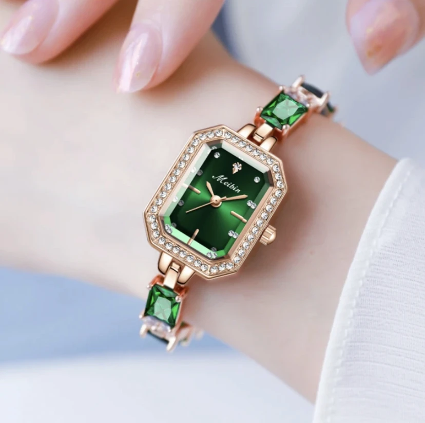 LB3062绿精灵方盘女款轻奢潮流百搭小巧精致个性女士腕表