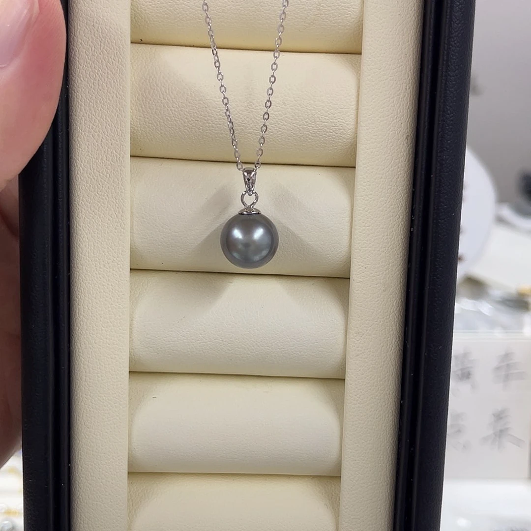 银S925镶嵌颈饰海水珍珠10-11mm