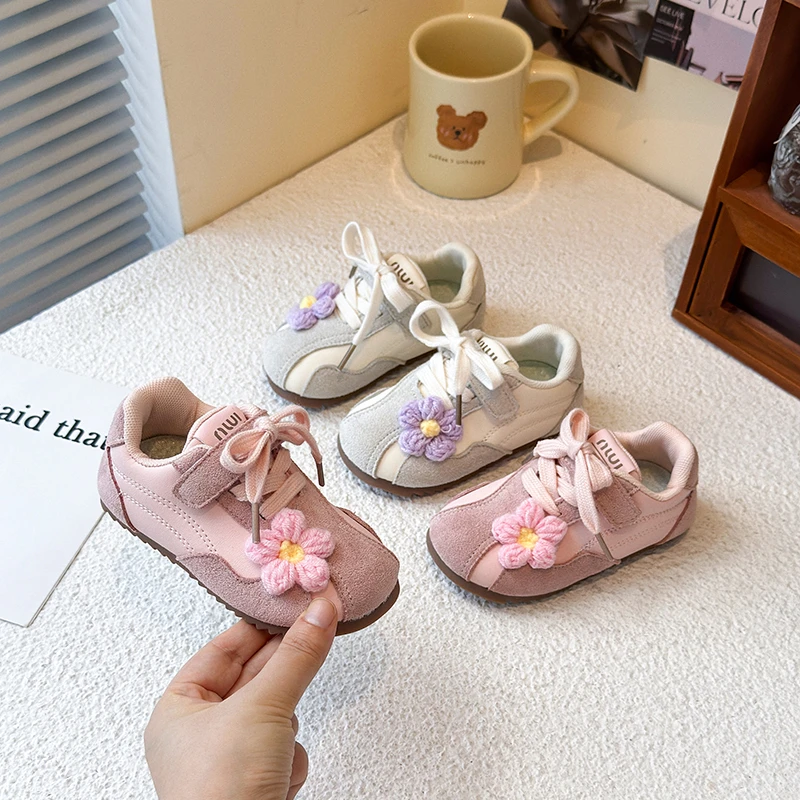 女童运动鞋可爱宝宝软底单鞋2025春秋新款小女孩透气板鞋A598