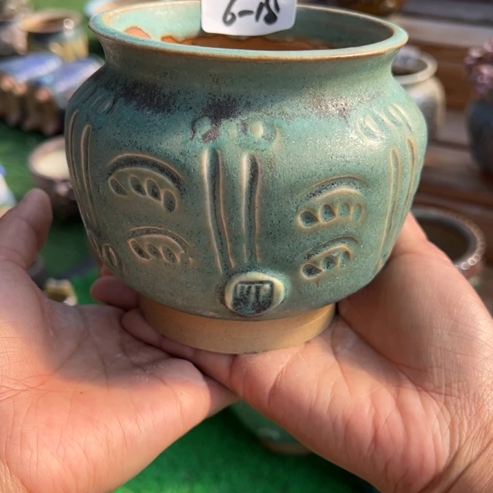 陶瓷6-18花盆小鹿园艺