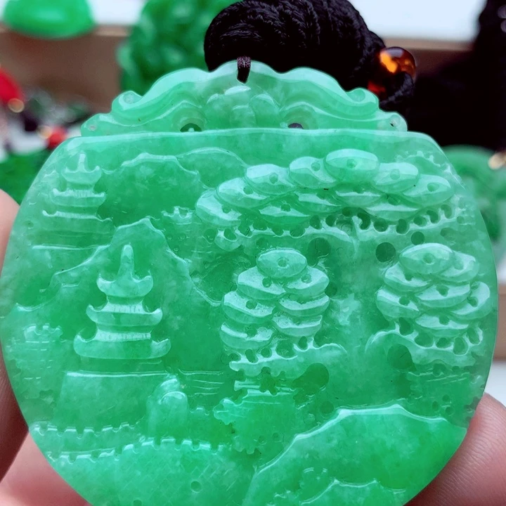 翡翠未镶嵌吊坠(不含链)