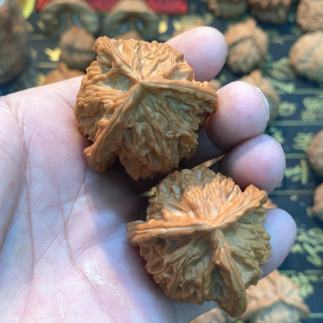 文玩麻核桃盘山三棱 尺寸4.0