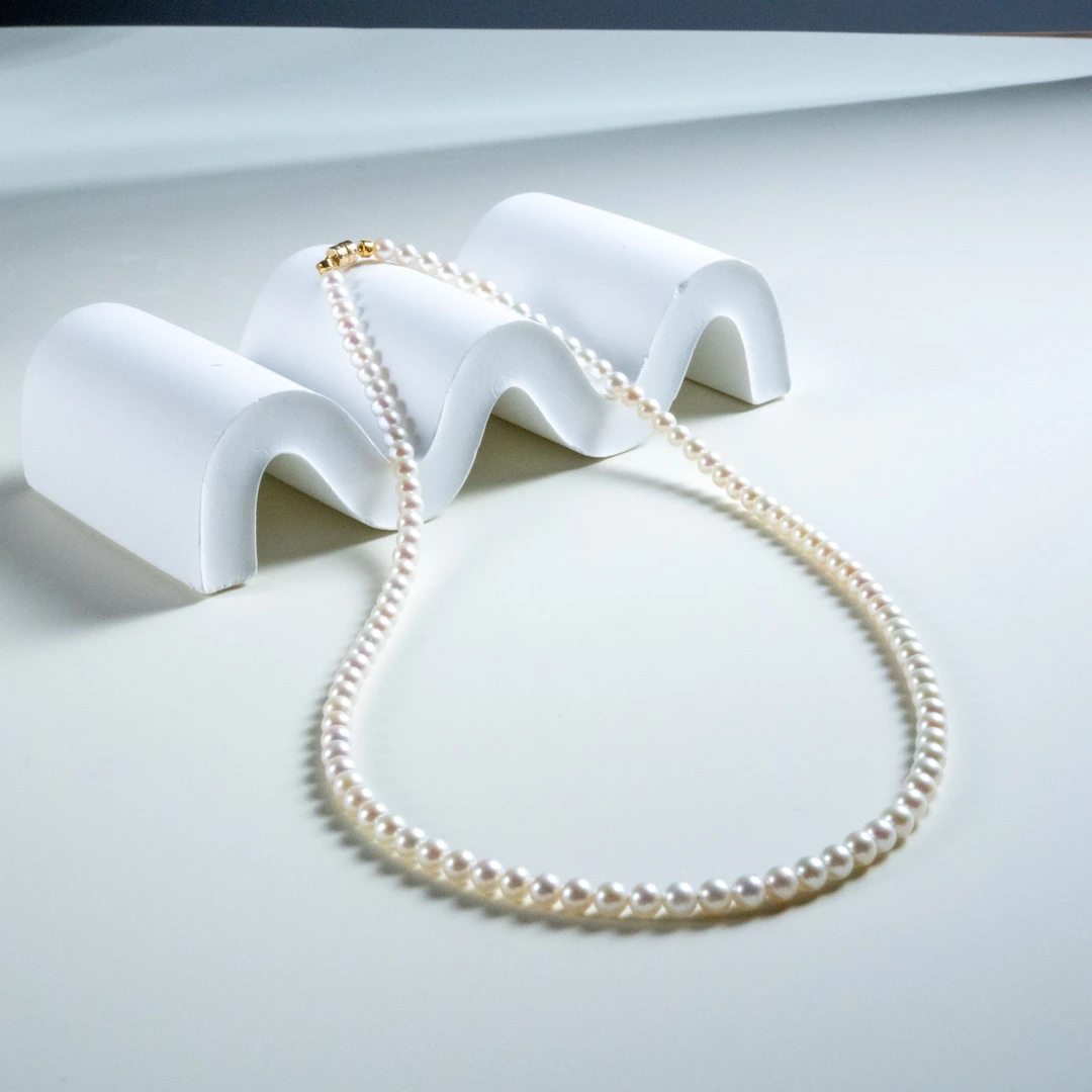 【肯叔专属】极光玲珑14K金磁吸扣极强光淡水珍珠项链4-5mm