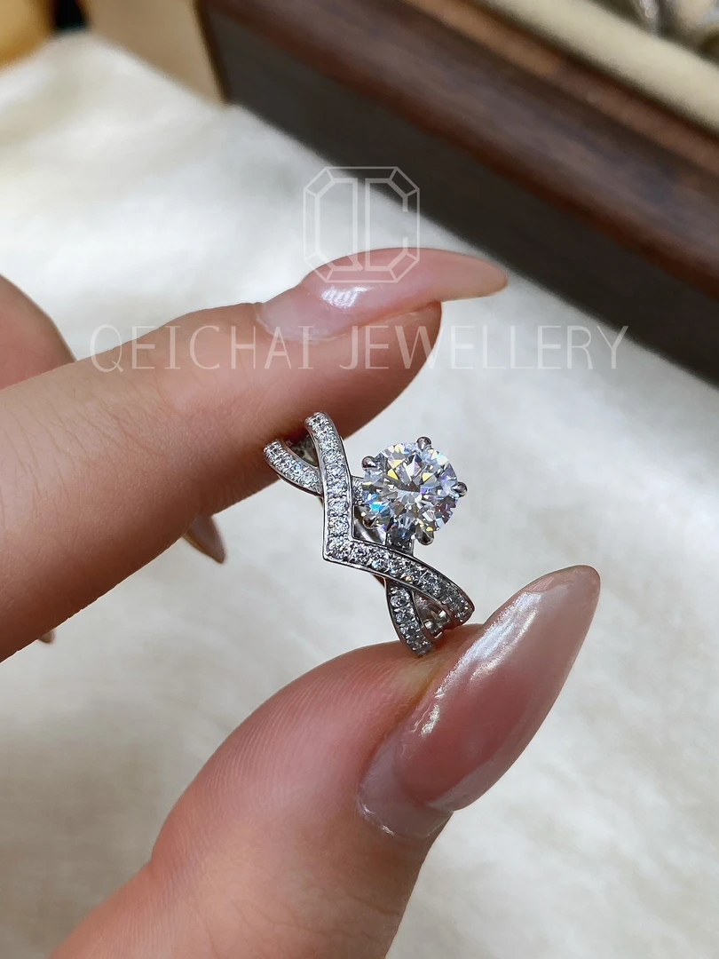 实验室培育钻石PT950铂金 爱翼款钻戒 培育钻石