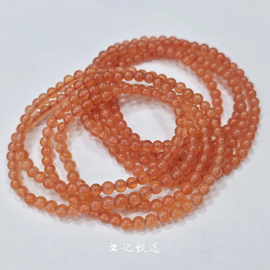 【书记甄选】天然南红多圈手链 多样性发一件 约4mm 4605LQ