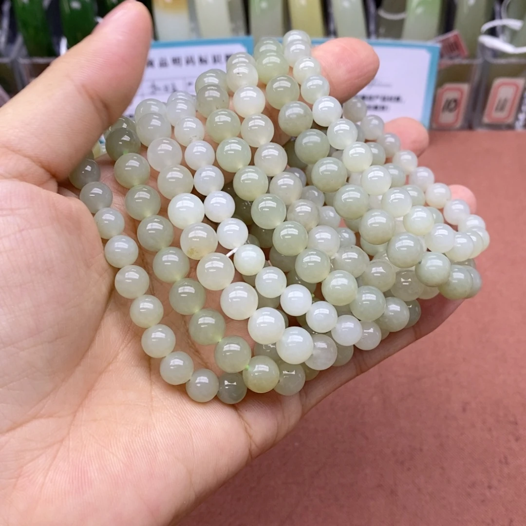 和田玉未镶嵌手串卡8