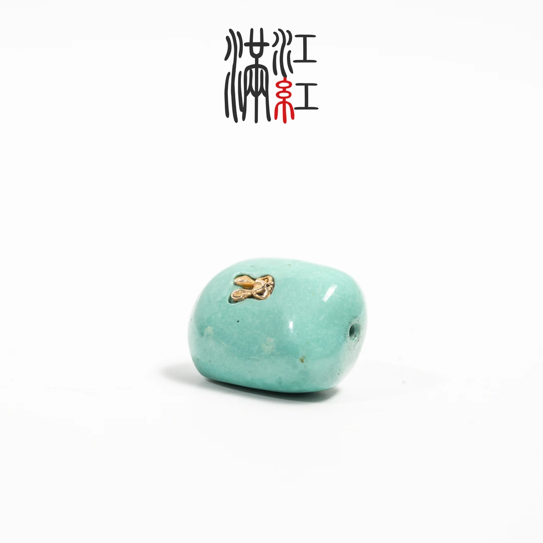 满江红 原矿高瓷绿松石 diy配珠