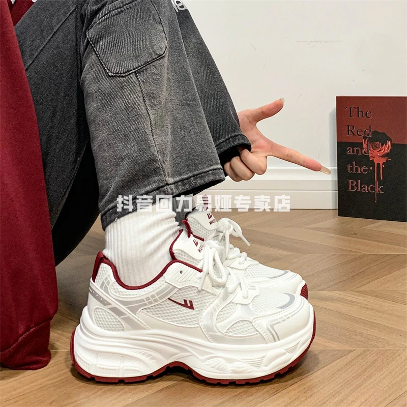 回力超轻跑步鞋厚底老爹鞋原宿网红女鞋春季新款运动休闲小白鞋女